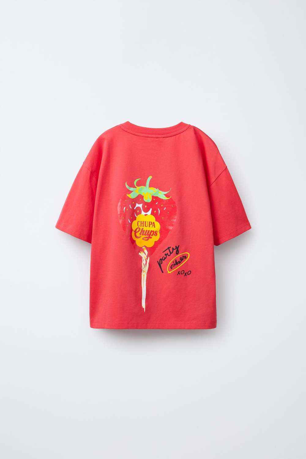 ZARA ФУТБОЛКА С НАШИВКОЙ CHUPA CHUPS®, КРАСНЫЙ