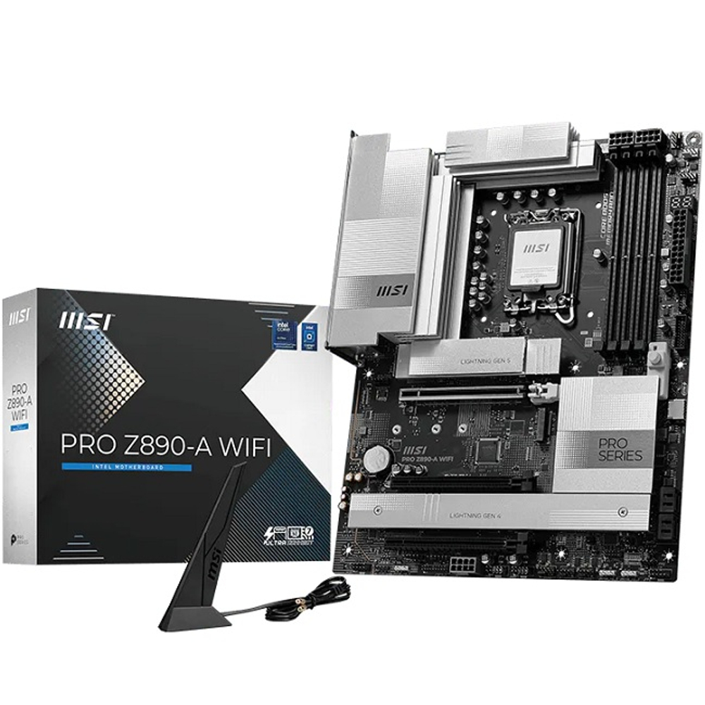 Материнская плата MSI PRO Z890-A WIFI (LGA1851/Z890/4xDDR5/3xPCI-Ex16/4xM.2/Wi-Fi/BT/GLAN/DP/HDMI/USB Type C/ATX)