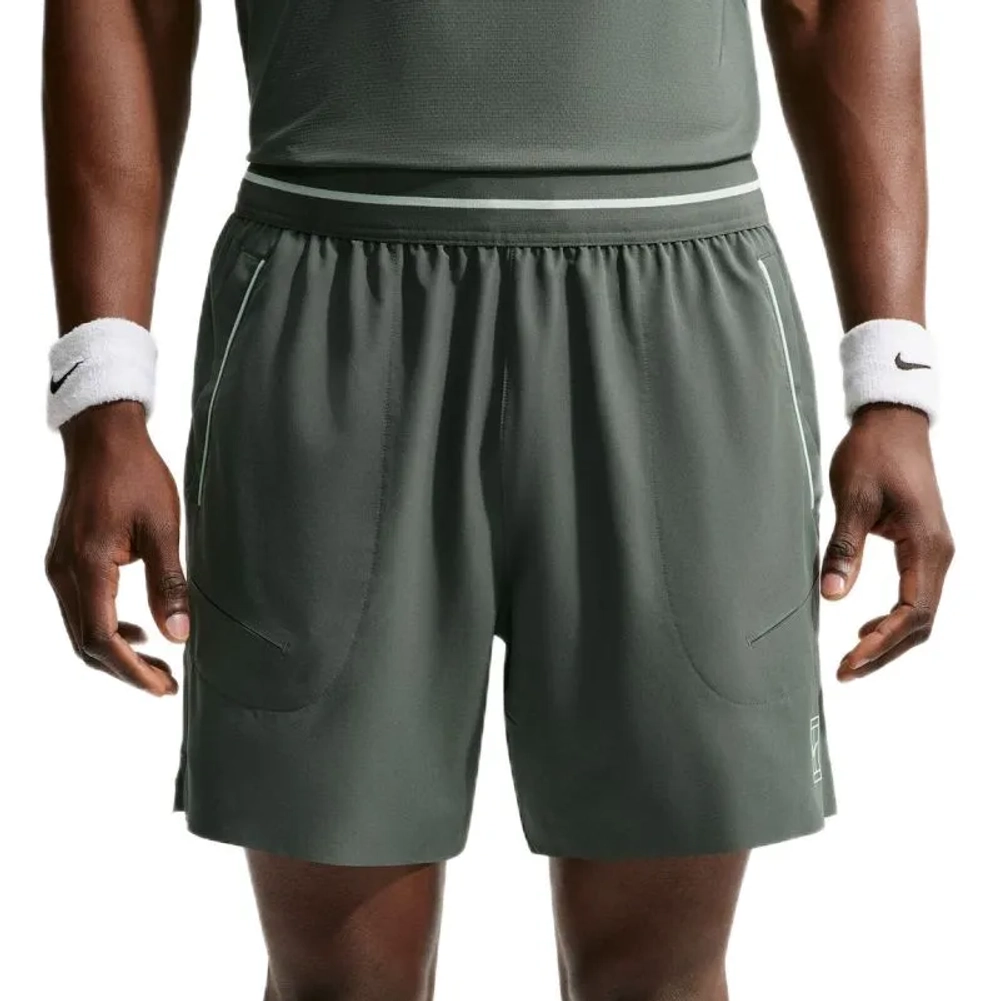 Теннисные шорты Nike Court Advantage Dri-Fit 6in Tennis - camo green/cucumber calm