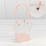 Пакет подарочный 16х16х8см Ваза для цветов (Розовый)