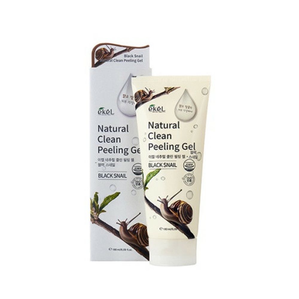 Ekel Natural Clean Peeling Gel Black Snail пилинг-скатка с муицином улитки
