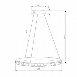 Подвесной светильник Eurosvet Chain 90163/1 сатин-никель