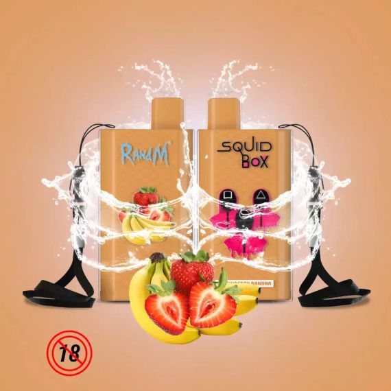RandM  Squid Box 5200 - Strawberry Banana (5% nic)