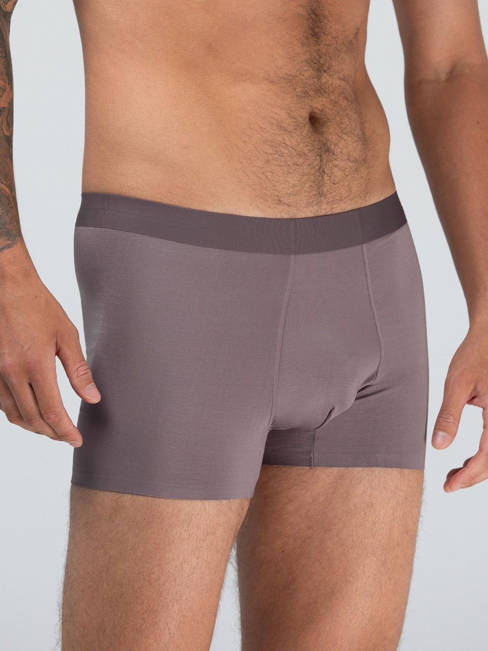 Мужские трусы-боксеры из вискозного полотна (Размер: L) (Цвет: коричневый)