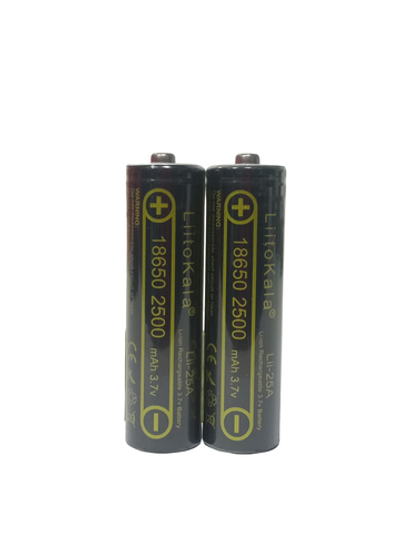 Аккумулятор 18650 -2500mAh с выступом (2шт/уп) LiitoKala Lii-25A