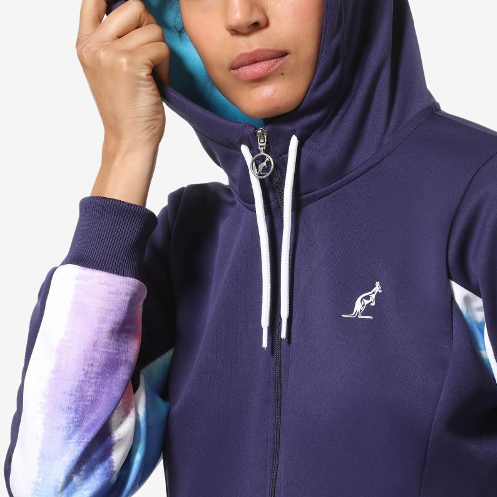 Женская теннисная куртка Australian Double Blaze Jacket - cosmos blue