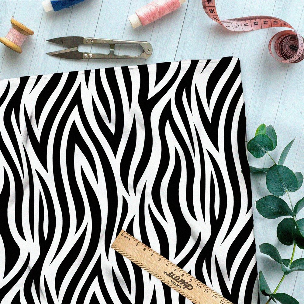 Ткань шифон пламенная зебра