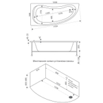 Ванна акриловая Azario Олимп 150х90 пристенная (ОЛВ0002)