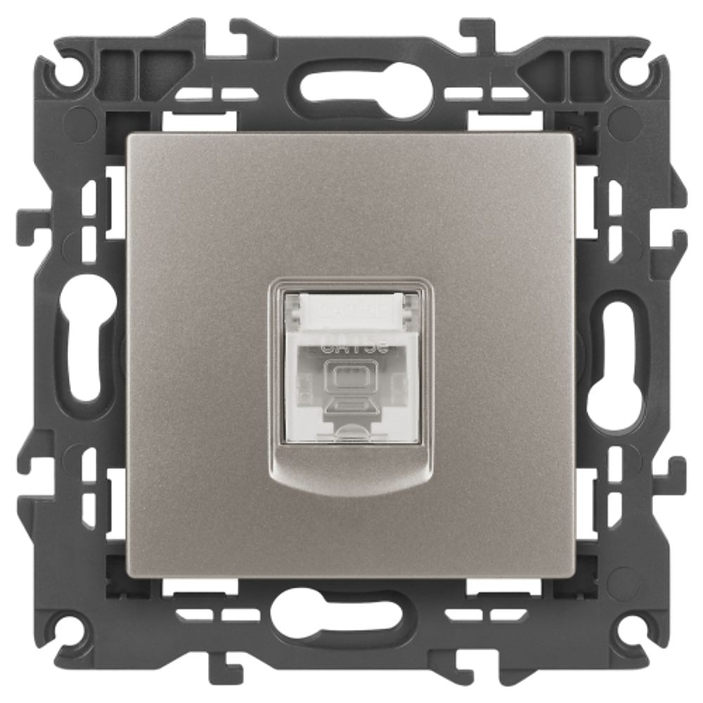 Розетка ЭРА Elegance 14-3107-16 RJ45, титан