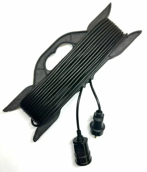 Удлинитель на рамке уличный силовой для сварки ПВС 2х1.5 мм 50 метров, 1 гнездо черный