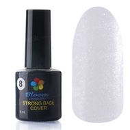 08 База Strong Cover BLOOM 15мл Молочная с блестками
