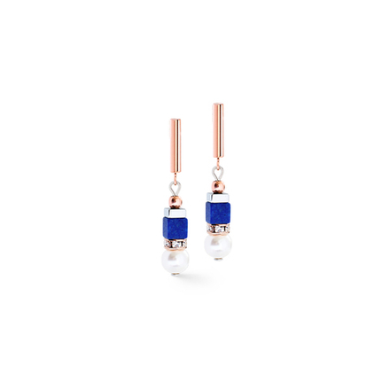 Серьги Coeur de Lion Blue Rose Gold 4354/21-0759