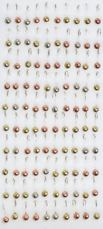 Мормышка LumiCom металлическая паяная №34 (набор), № крючка 10-4, ABC, 100 штук в наборе