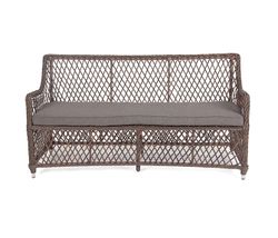 "Латте" диван двухместный из искусственного ротанга, цвет коричневый