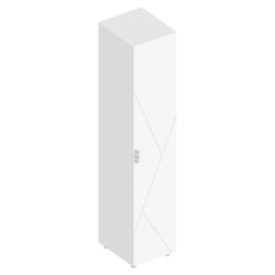 Пенал 1-ств с 2 штангами МС "Сандра" (Белый лофт)