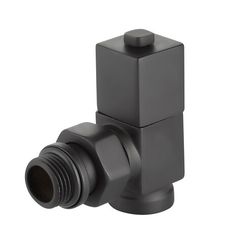 Набор дизайн-вентилей Royal Thermo CUBE, угловой (черный) 1/2quot;