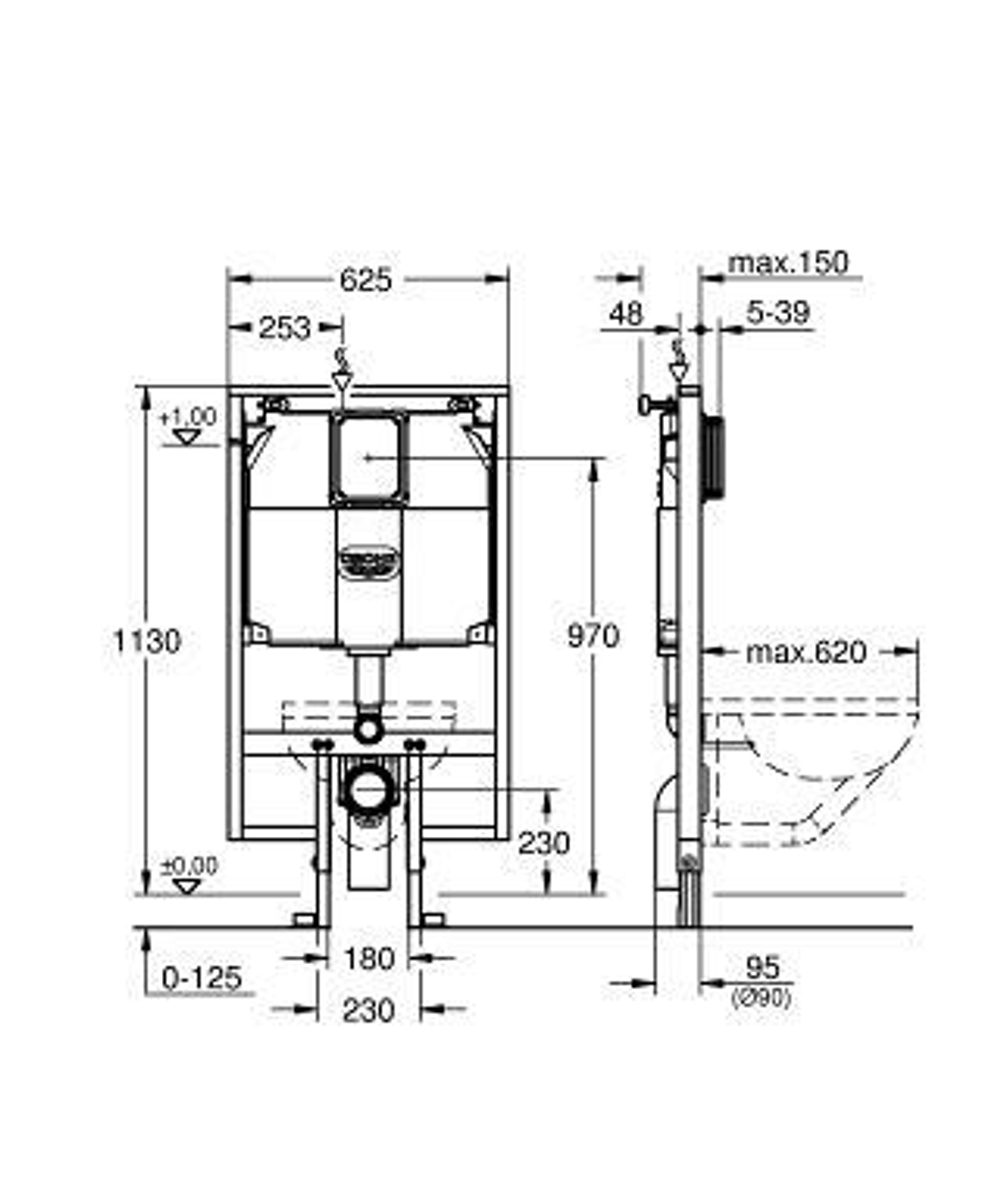 Инсталляция Grohe Rapid SL 38994000