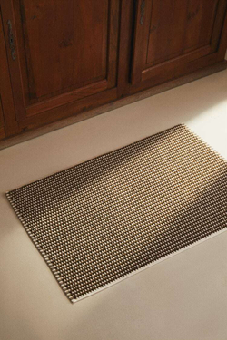 ZARA HOME ЖАККАРДОВЫЙ КОВРИК ДЛЯ ВАННЫ, ХАКИ