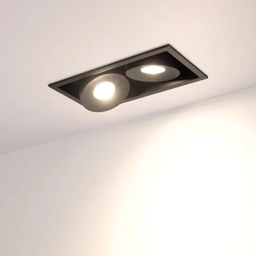 Светильник CL-SIMPLE-S148x80-2x9W Warm3000 (BK, 45 deg) (Arlight, IP20 Металл, 3 года) 028151