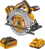 Аккумуляторная циркулярная пила BL 20В 165мм. 1хАКБ 4Ач и ЗУ SUPER INGCO CSLI16521 INDUSTRIAL