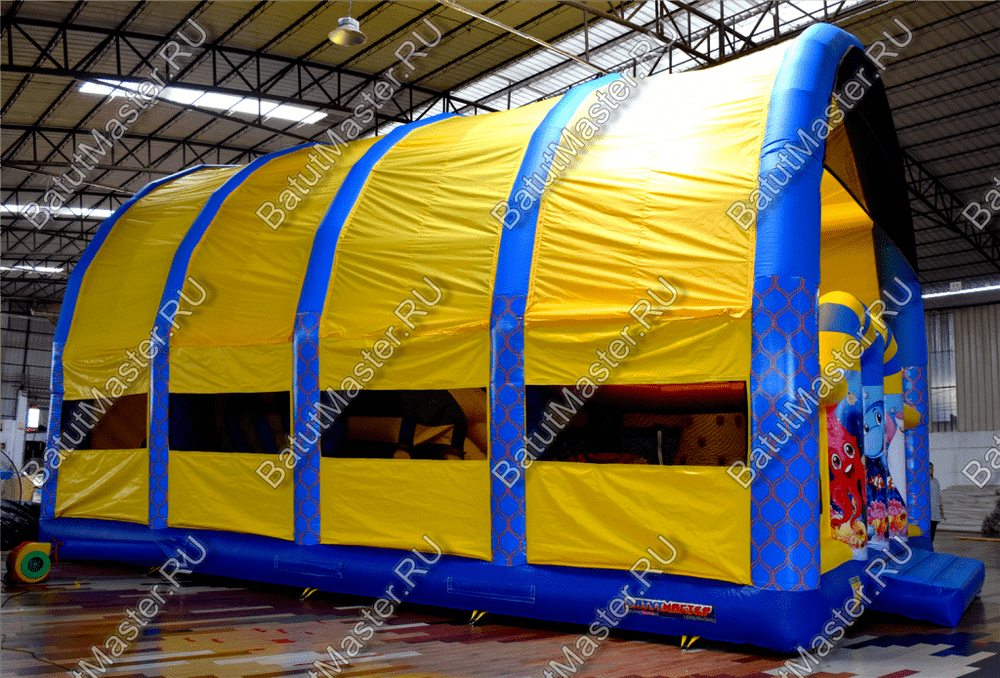 Надувной батут "Морской бриз с крышей"