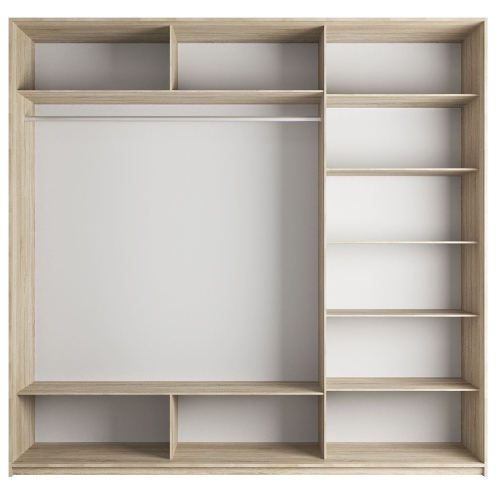 Шкаф-купе Прайм 3-дверный 1800 (Белое стекло/Белый снег), МК Е1