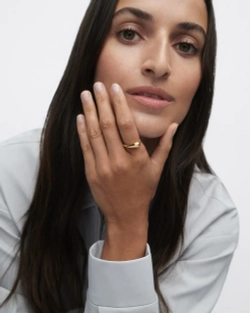 Кольцо Loop серебро 925 пробы покрытое золотом