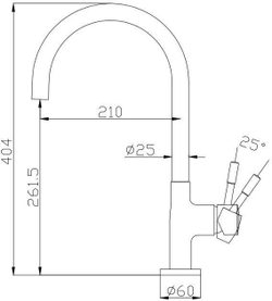 Смеситель для кухни Aquanet Steel AF210-41S