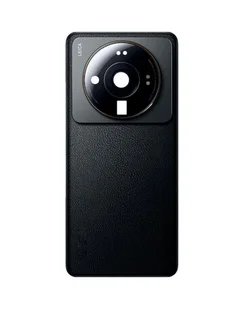Задняя крышка для Xiaomi 12S Ultra черная (Black) со стеклом камеры