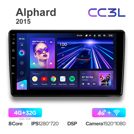 Teyes CC3L 9"для Toyota Alphard 2015