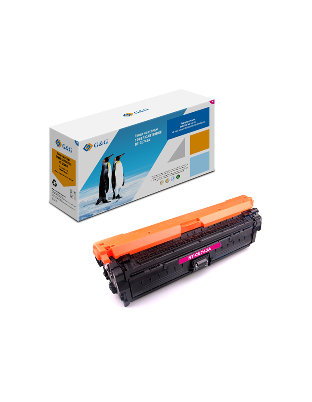 Картридж Cartridge G&G 307A для HP CLJ CP5225/CP5225N/CP5225DN, с чипом (7300стр.), пурпурный (аналог CE743A)