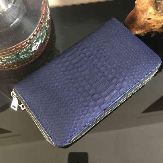 Кошелек из кожи питона с двумя молниями WA-101