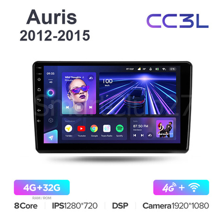 Teyes CC3L 9" для Toyota Auris 2012-2015