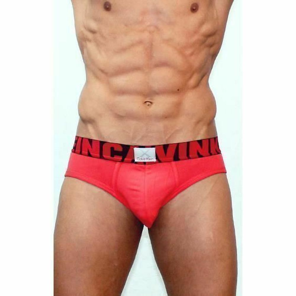 Мужские трусы брифы красные Calvin Klein X Word Trunk Red CK00392