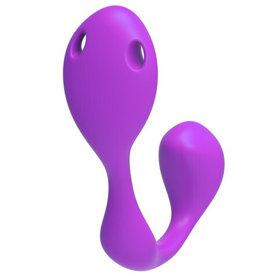 Бесшумный перезаряжаемый женский массажер для клитора и точки G Mr. Hook (10 режимов) (Цвет: фиолетовый)