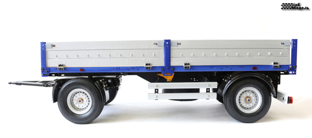 Trailer 2-axle flatbed Euro Scale 1/14