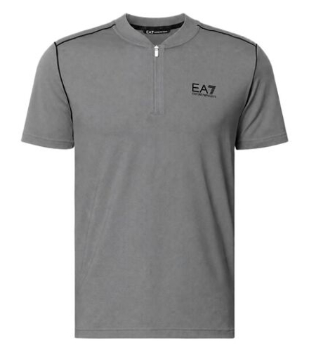 Теннисное поло EA7 Jersey - smoked pearl