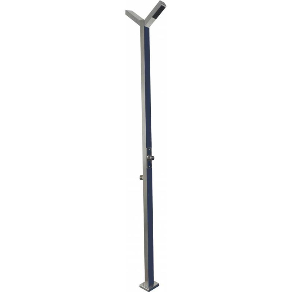 Стойка душевая  уличная с дувумя кнопками, лейками и таймером TEMPORIZADA. 13416.B глянцевый