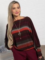 Блуза Муза (бордово-оранжевый) Б15184-5М LT Collection