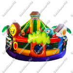 Коммерческий надувной батут "Сказочный домик" 7*6*4,5 м