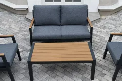 "Камелия" лаунж-зона 4-местная из алюминия, цвет темно-серый