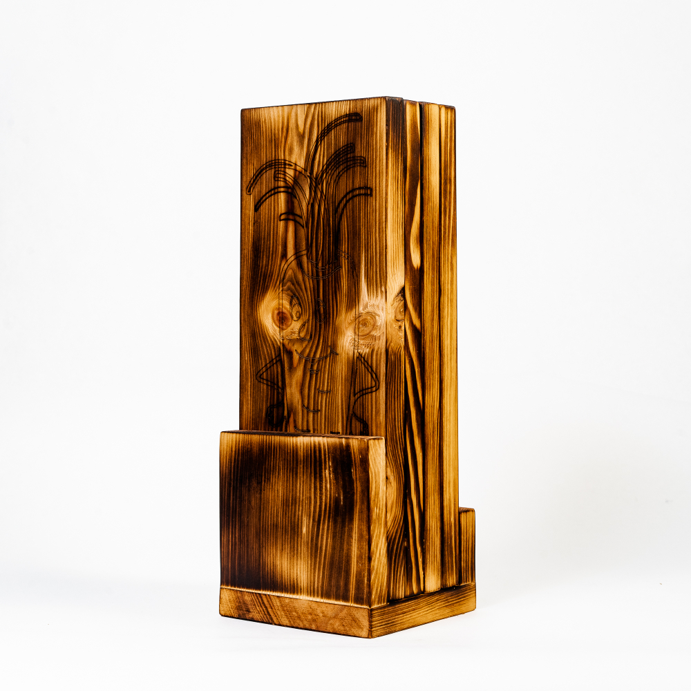 Деревянные разделочные доски 4 шт. на подставке из сибирского кедра RDN8