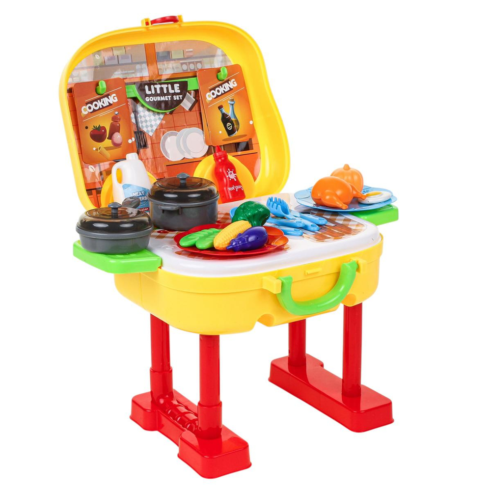 Игровой модуль "Кухня" 34 предм. чемод.на колесах BX55