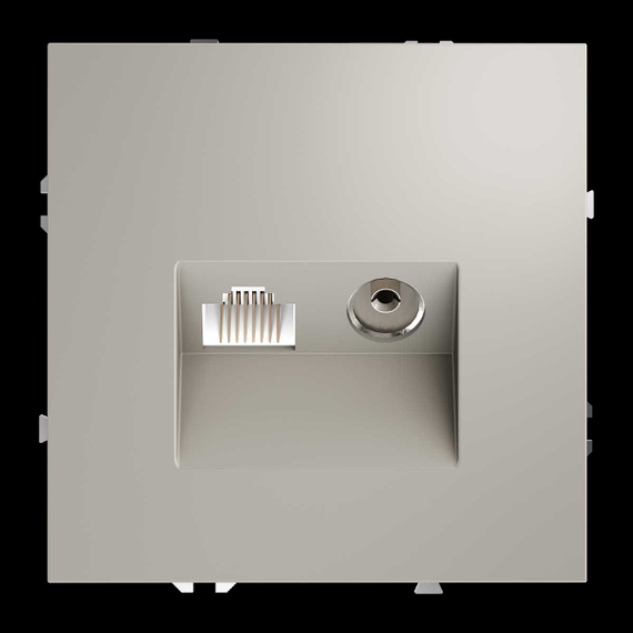 Розетка телевизионная встраиваемая S70 TV+RJ45 кат. 6, (кашемир) Voltum VLS060703