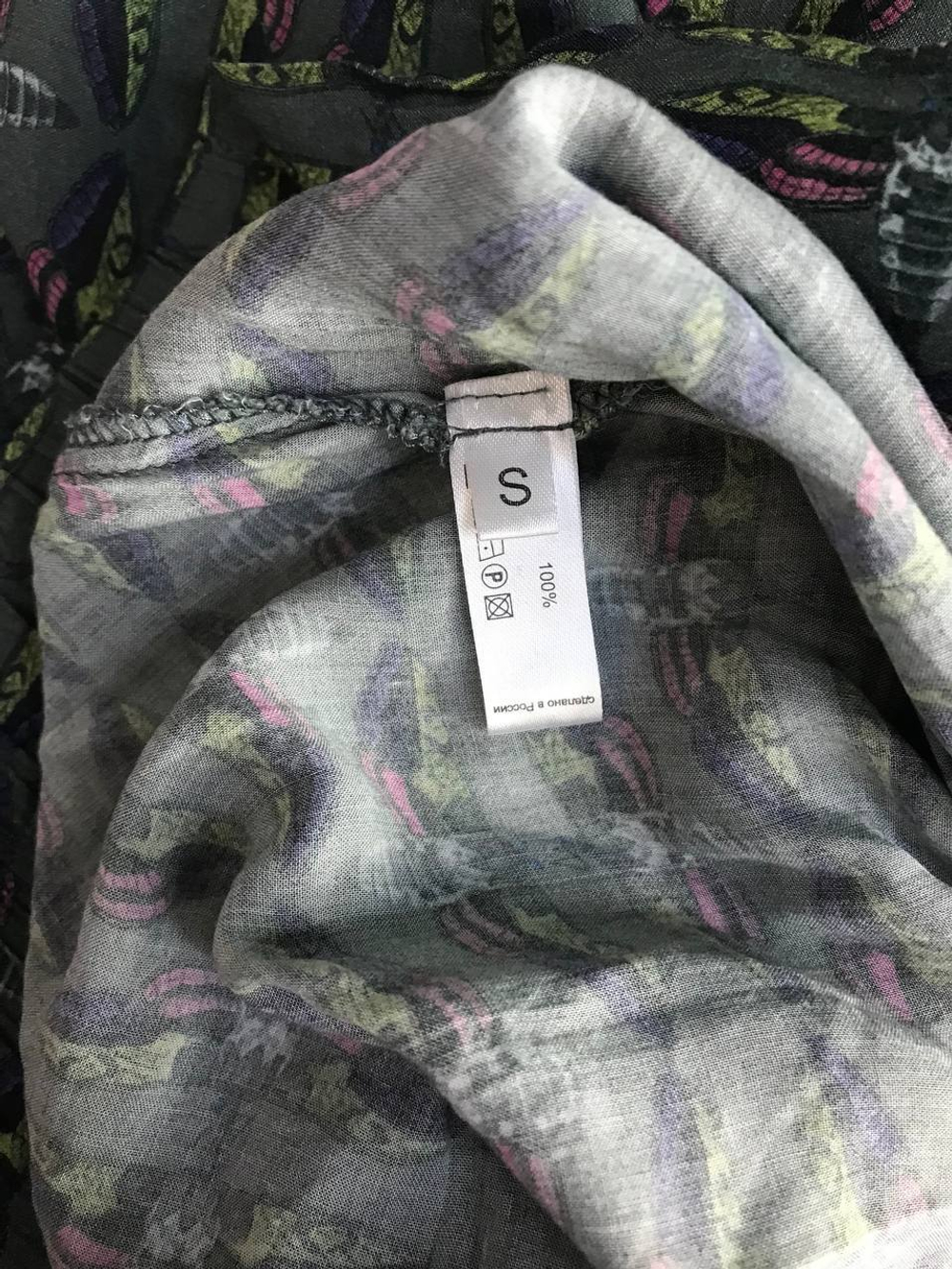 Блузка Sokolova Bogorodskaya с красивым принтом, маркировка S, визуально на 44 размер