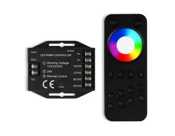 Контроллер 24A 12V 288W/24V 576W для светодиодных лент RGBW с сенсорным радио пультом 2.4G GS11461 чёрный Illumination LED Strip Ambrella