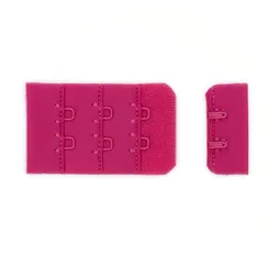 Застежка с крючками фуксия 2 ряда, 33*55 мм