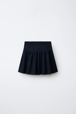 ZARA ЮБКА С ЗАСТЕЖКАМИ-КЛЕВАНТ И ПУГОВИЦАМИ, МОРСКОЙ СИНИЙ
