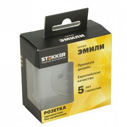 Розетка без заземления и со шторкой, без рамки Stekker Эмили 49954