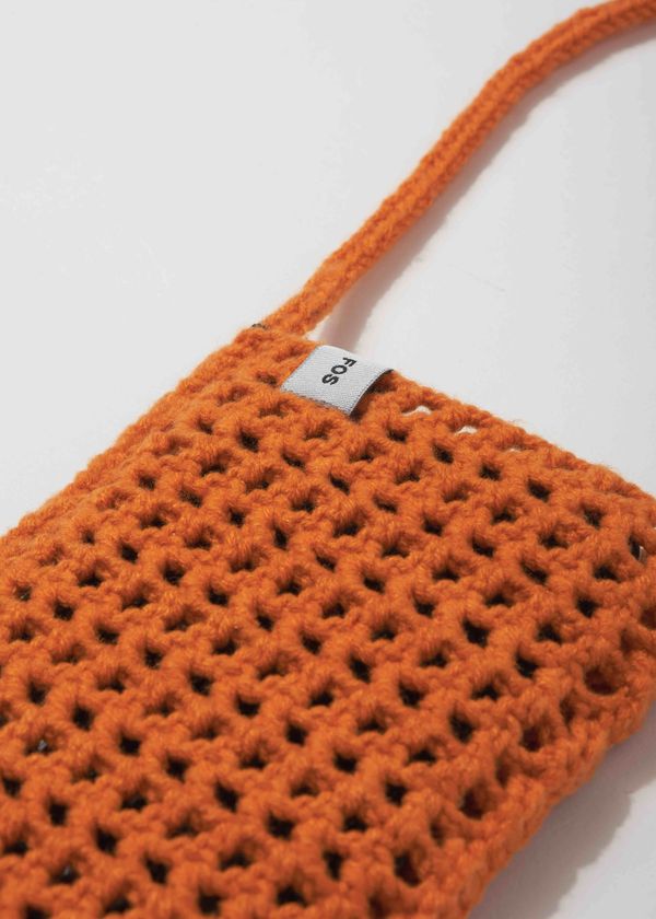 Вязаная сумочка FOS Оранжевая - фото 5